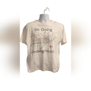 Vintage Graphic T-Shirt LONDON UNDERGROUND Tube MAP M